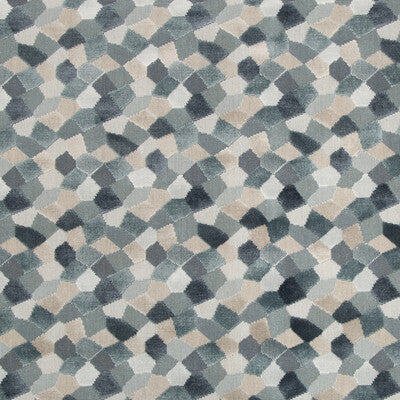 KRAVET COUTURE VELVET GEOMETRIC TAUPE,GREY,CHARCOAL   - 34783.21.0