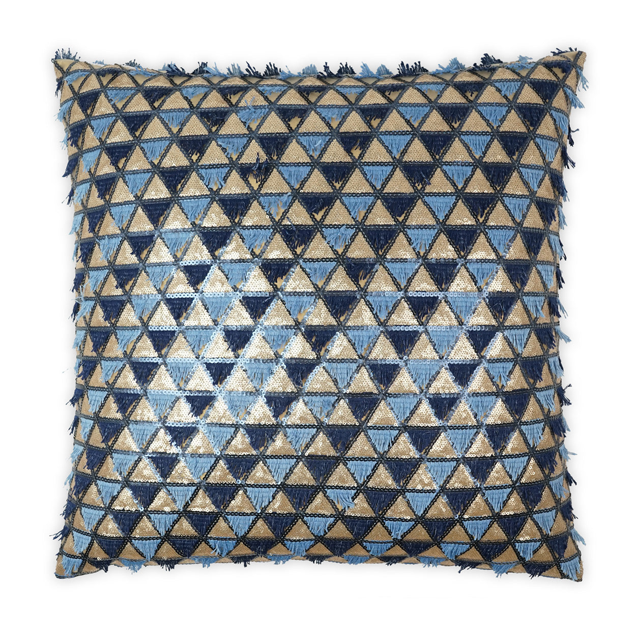 D.V. KAP HOME   24" x 24" Wink Pillow Embroidery, Glam, Textured, Geometric    - 3480-2424