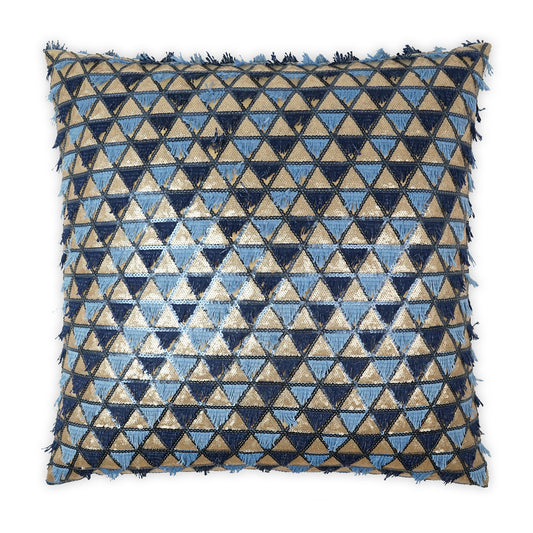 D.V. KAP HOME   24" x 24" Wink Pillow Embroidery, Glam, Textured, Geometric    - 3480-2424