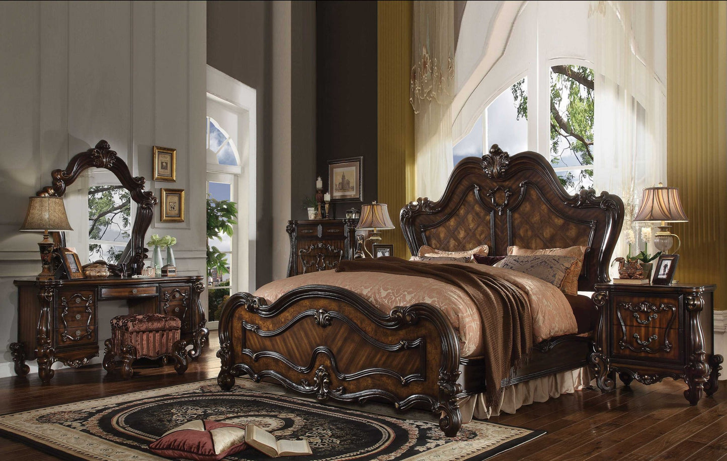 Brown King Bed Frame