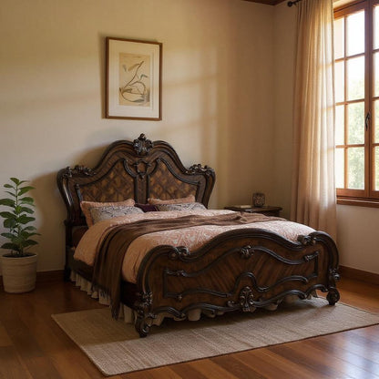 Dark Brown Queen Bed Frame
