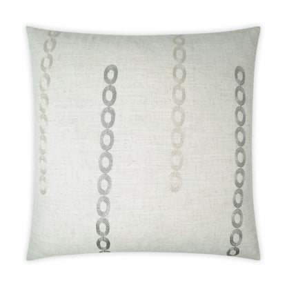 D.V. KAP HOME   24" x 24" Links Pillow Embroidery, Transitional, Circular - Dots    - 3482-2424