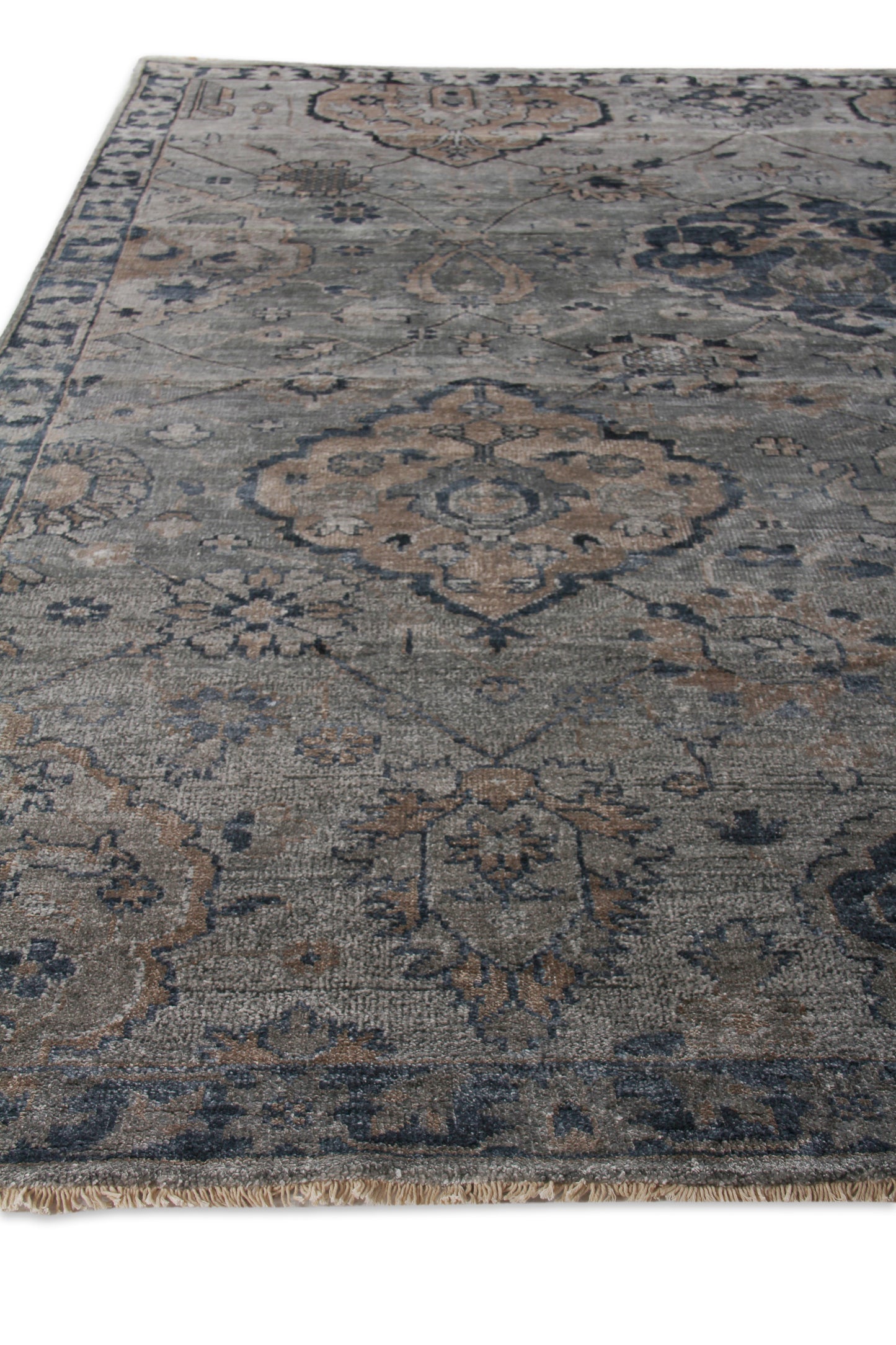 EXQUISITE RUGS OUTLET  Antique Weave Bamboo Indoor Hand Knotted    - 3483-6'2"X6'2"