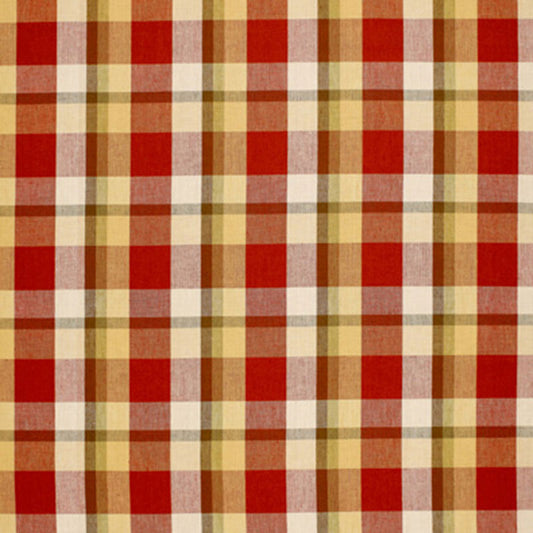 SCHUMACHER  CHROMA AUGUSTA LINEN PLAID PATTERN WOVENS PATTERN WOVENS ORCHARD   - 3484000