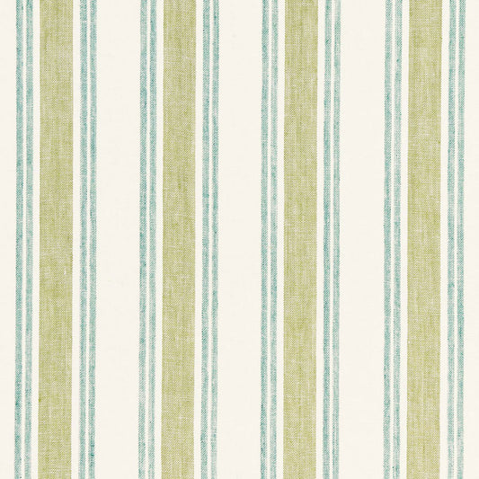 SCHUMACHER  SEA ISLAND STRIPE LEAH LINEN STRIPE PATTERN WOVENS PATTERN WOVENS SEA GRASS   - 3485000