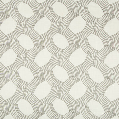 KRAVET DESIGN EMBROIDERY MODERN LIGHT GREY,IVORY,   - 34858.11.0