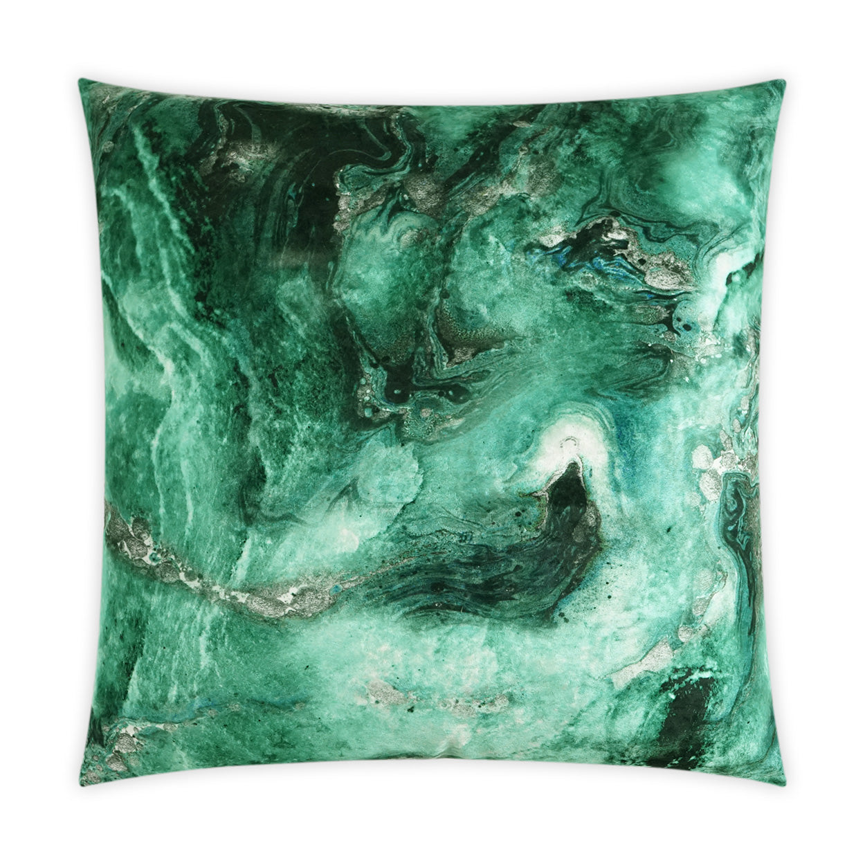 D.V. KAP HOME   24" x 24" Massa Pillow - Malachite Modern, Abstract    - 3486-M-2424