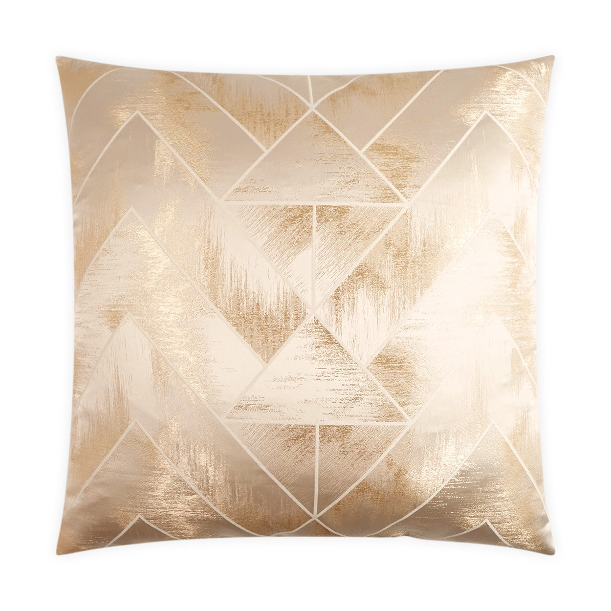 D.V. KAP HOME   24" x 24" Catania Pillow - Ivory Glam, Geometric    - 3489-I-2424