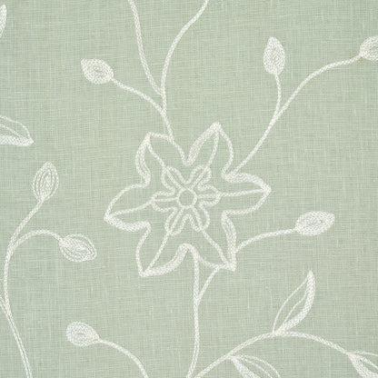 SCHUMACHER  CHROMA Georgia Linen Embroidery EMBROIDERIES EMBROIDERIES AQUA   - 3491000