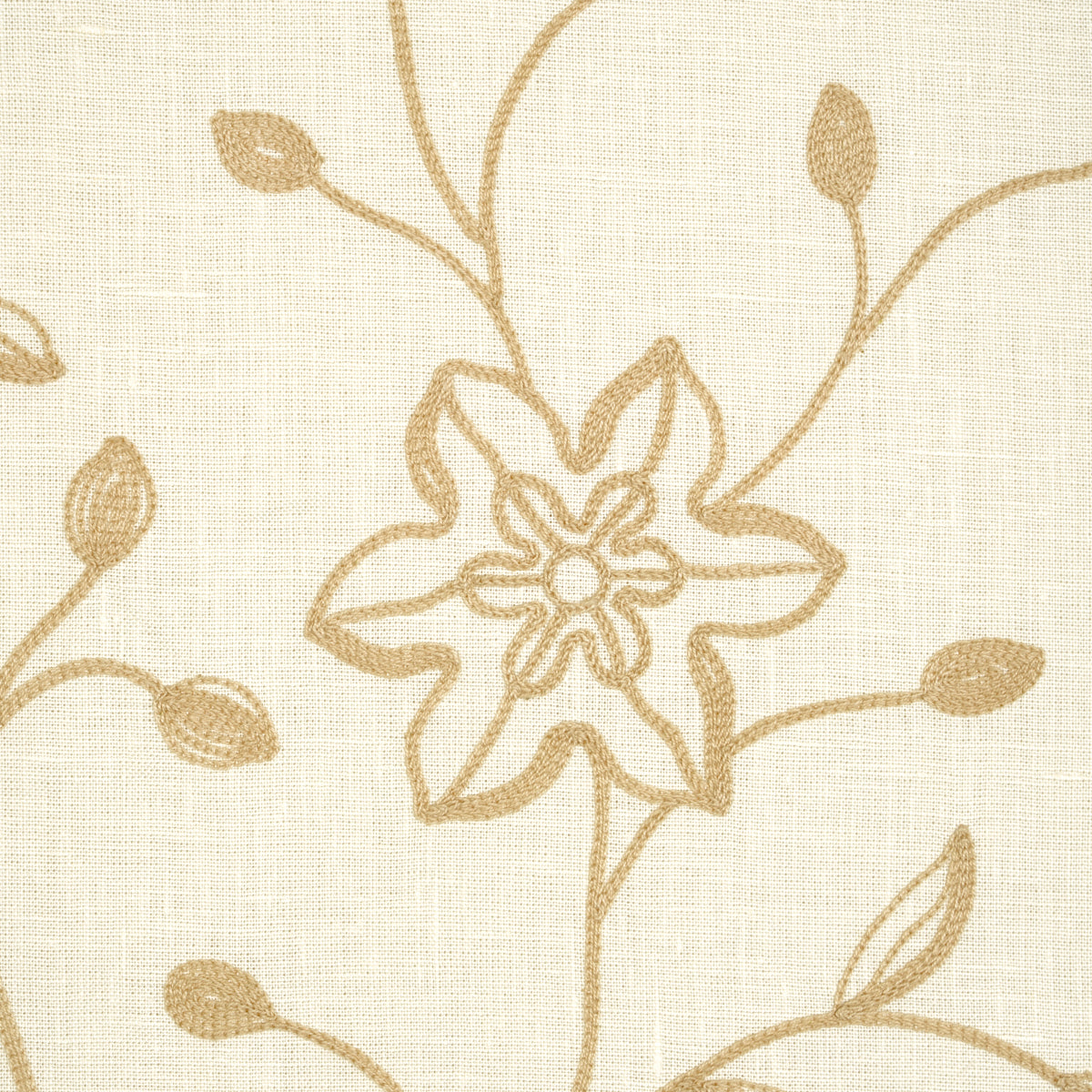 SCHUMACHER  CHROMA GEORGIA LINEN EMBROIDERY EMBROIDERIES EMBROIDERIES SAND   - 3491001