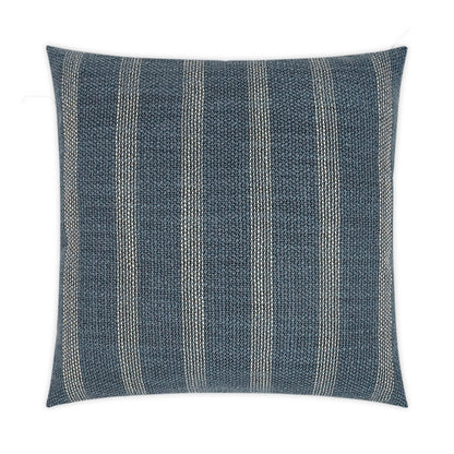 D.V. KAP HOME   24" x 24" Channel Pillow - Prussian Stripes    - 3493-P-2424