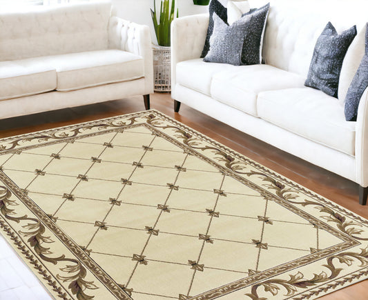 2' X 3' Polypropylene Ivory Accent Rug