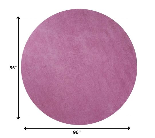 9' X 13' Polyester Hot Pink Area Rug