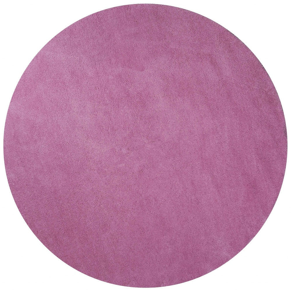 9' X 13' Polyester Hot Pink Area Rug