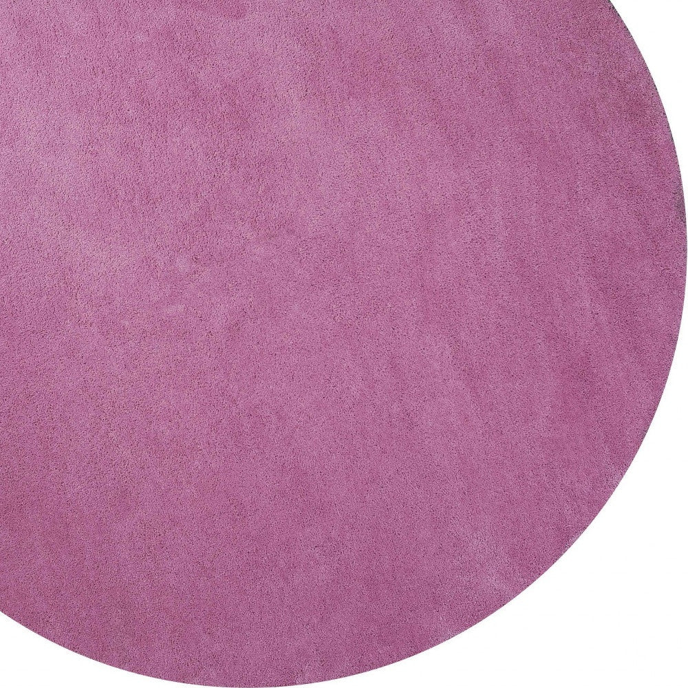 9' X 13' Polyester Hot Pink Area Rug