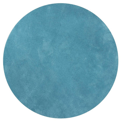 8' Blue Hand Woven Round Rug