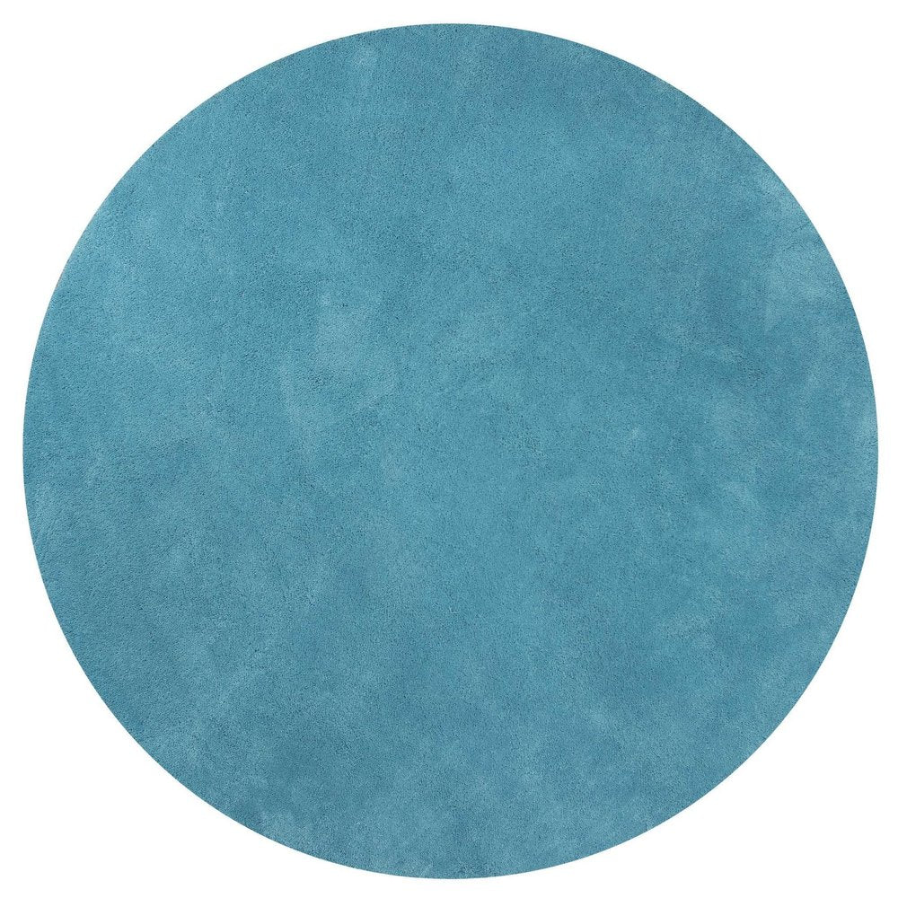 8' X 11' Blue Shag Hand Woven Area Rug