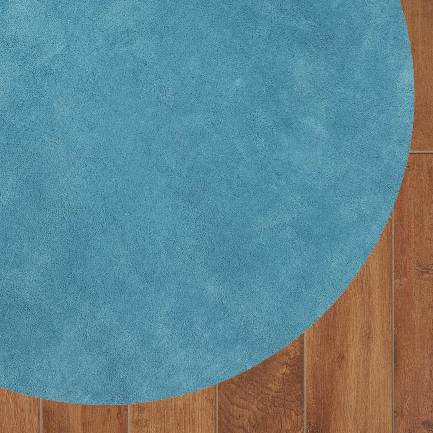 8' Highlighter Blue Indoor Shag Runner Rug