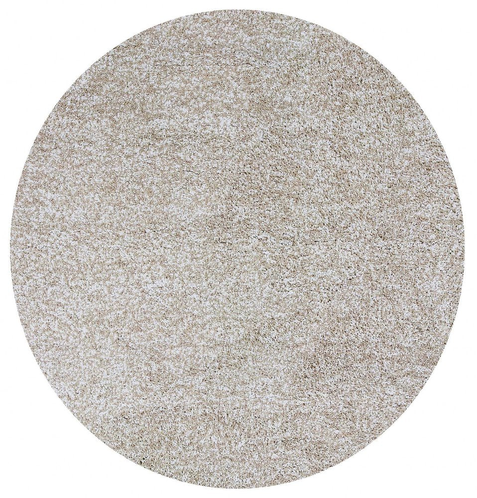 8' Ivory Hand Woven Round Rug