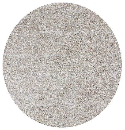8' Ivory Hand Woven Round Rug