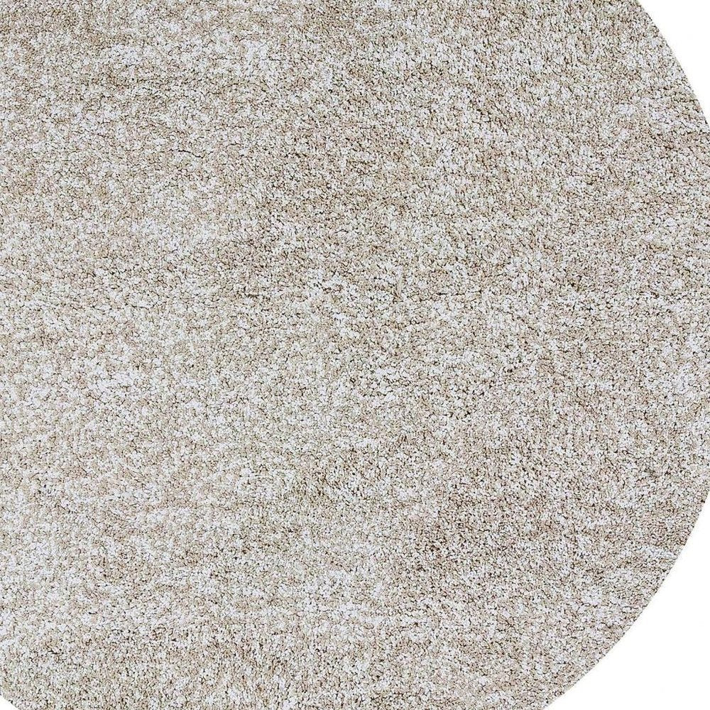 8' Ivory Hand Woven Round Rug