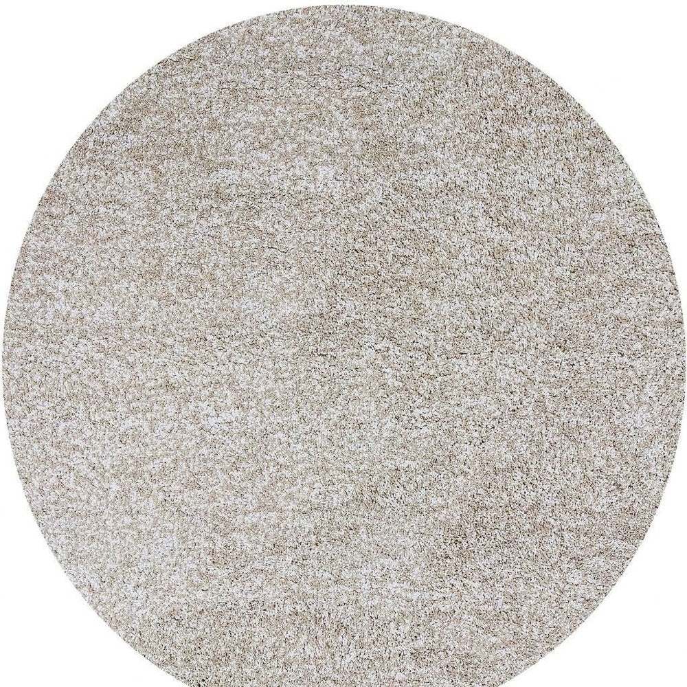 8' Ivory Hand Woven Round Rug
