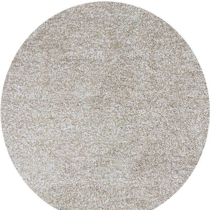 8' Ivory Hand Woven Round Rug