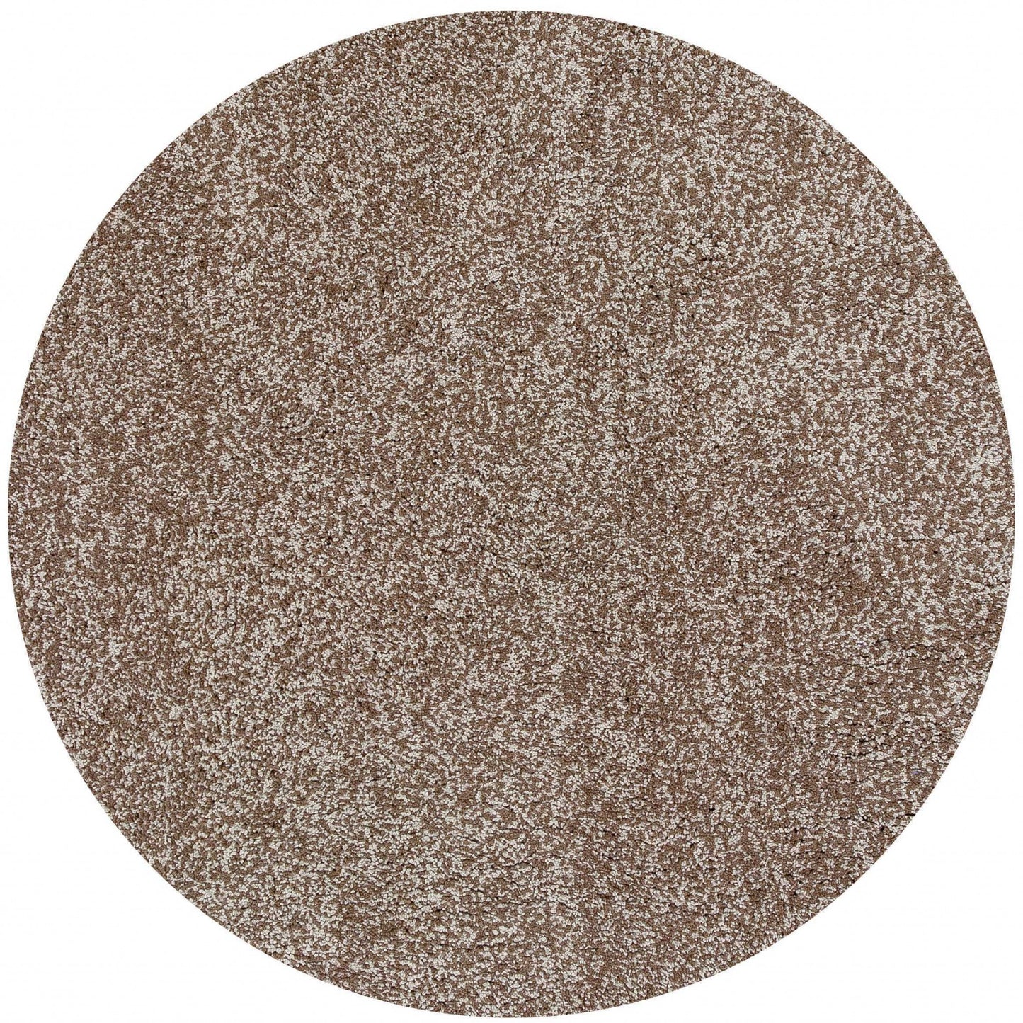 6' Round Beige Heather Plain Indoor Area Rug