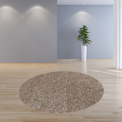 5' X 7' Beige Heather Indoor Shag Rug