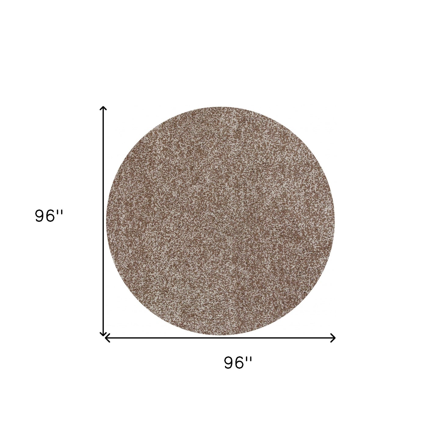 6' Round Beige Heather Plain Indoor Area Rug