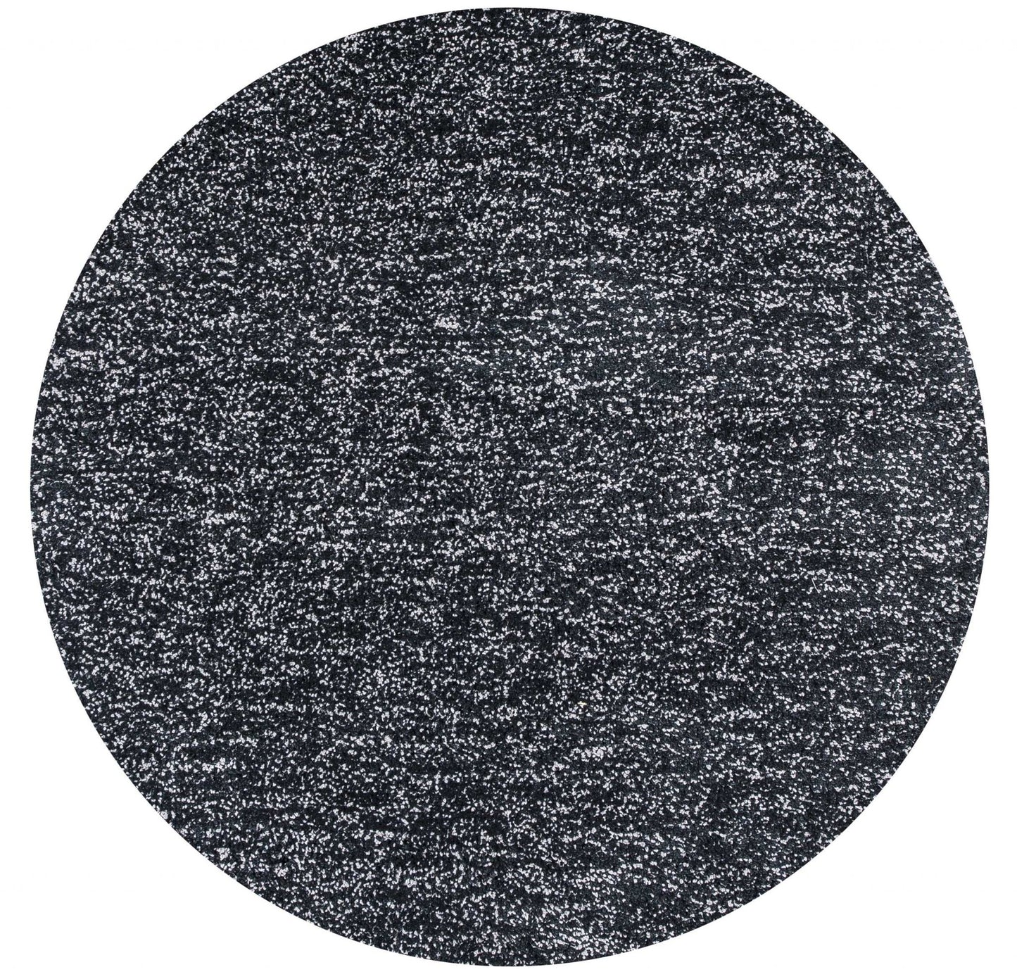 5' X 7' Black Heather Indoor Shag Rug