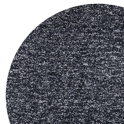 8' X 10' Black And White Shag Hand Woven Area Rug