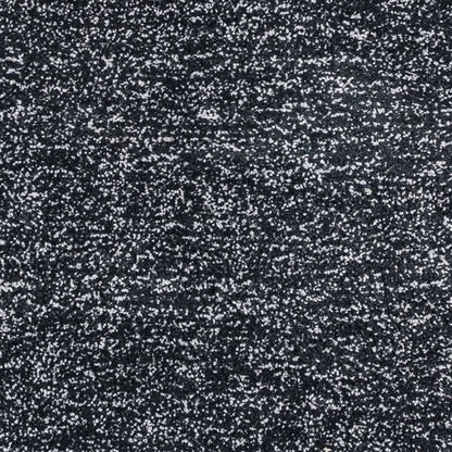 5' X 7' Black And White Shag Hand Woven Area Rug