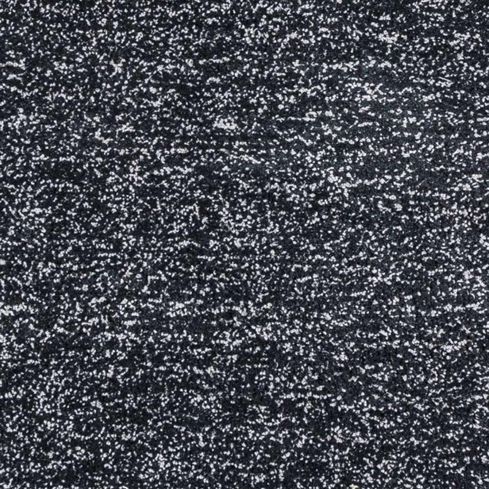 8' X 10' Black And White Shag Hand Woven Area Rug