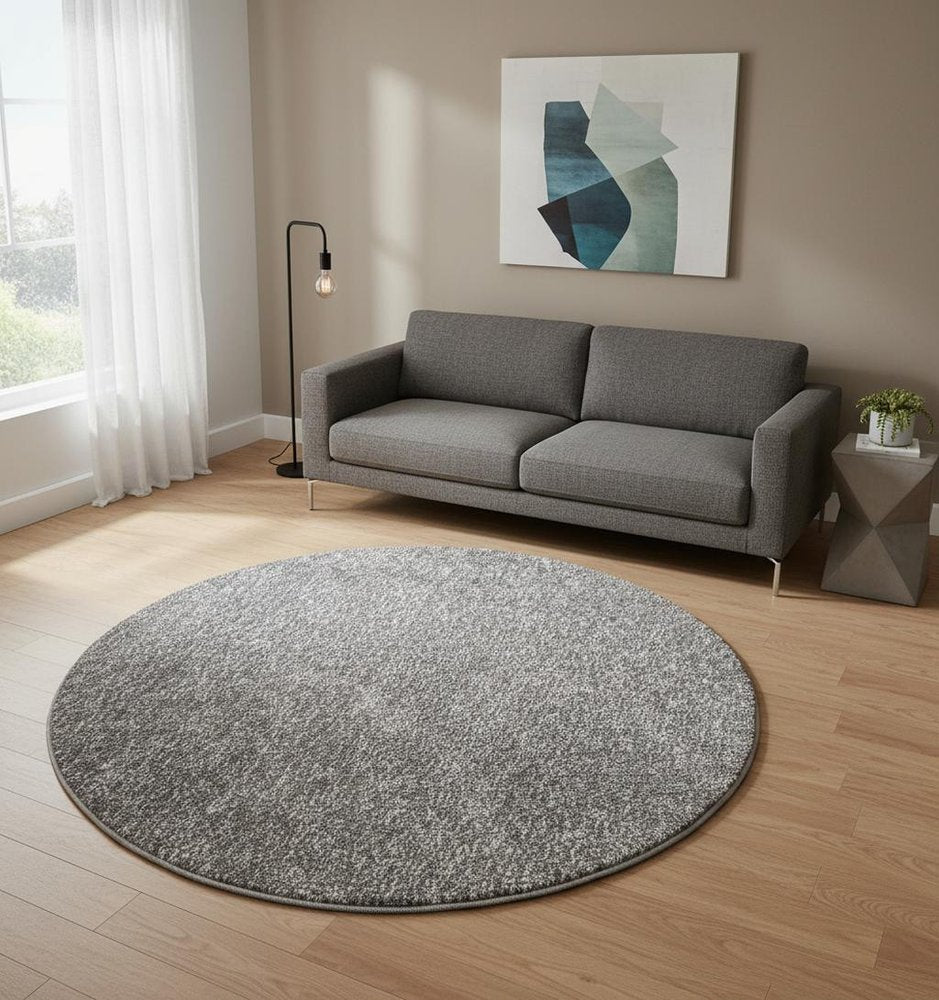 8' X 11' Gray Shag Hand Woven Area Rug