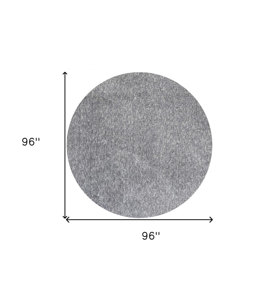 8' X 11' Gray Shag Hand Woven Area Rug