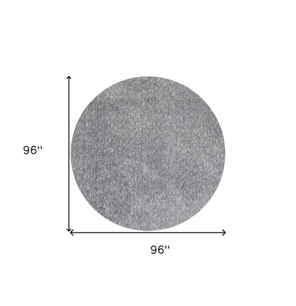 8' X 11' Gray Shag Hand Woven Area Rug