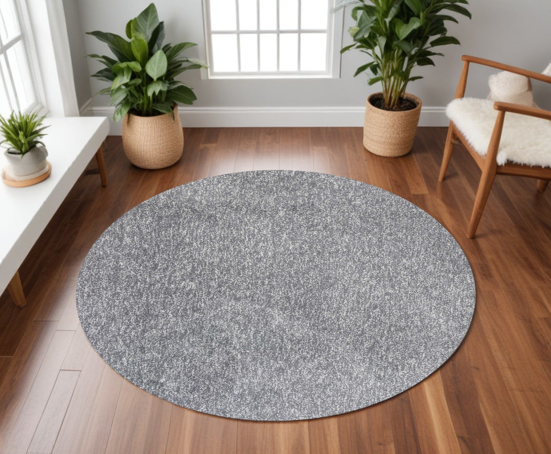 8' X 10' Polyester Grey Heather Area Rug