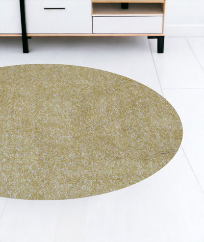 8' X 10' Yellow Heather Indoor Shag Rug
