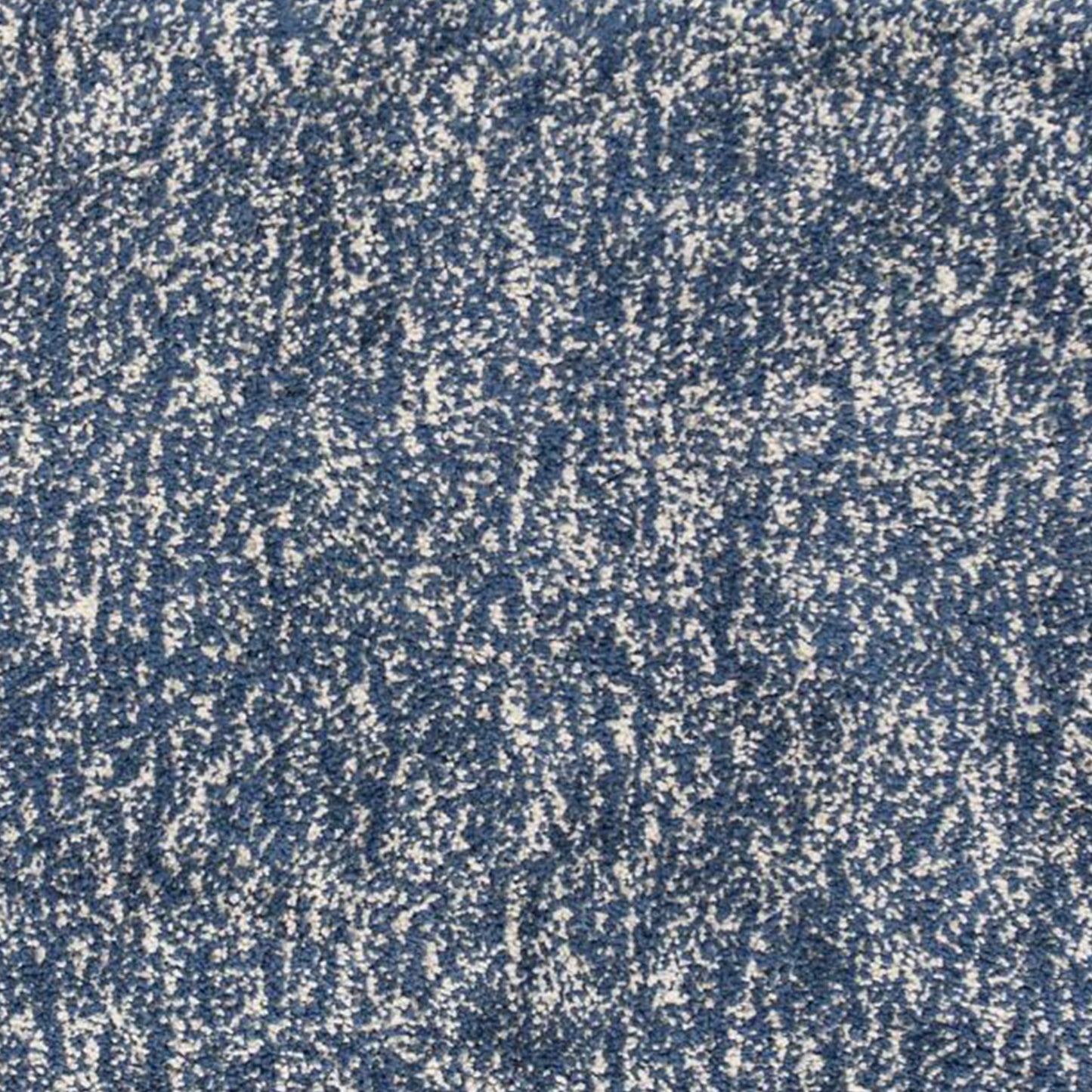 8' Indigo Or Ivory Heather Plain Runner Rug