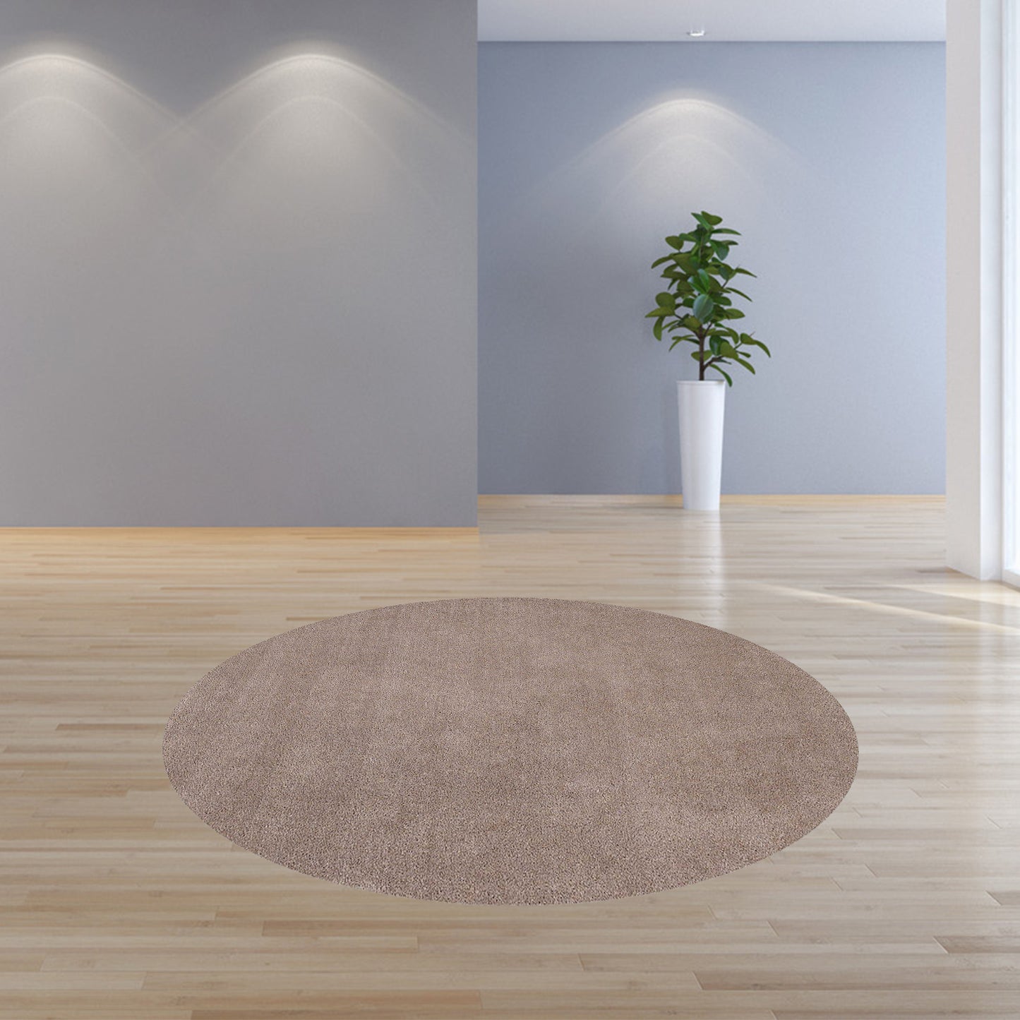 8' X 10'  Polyester Beige Area Rug