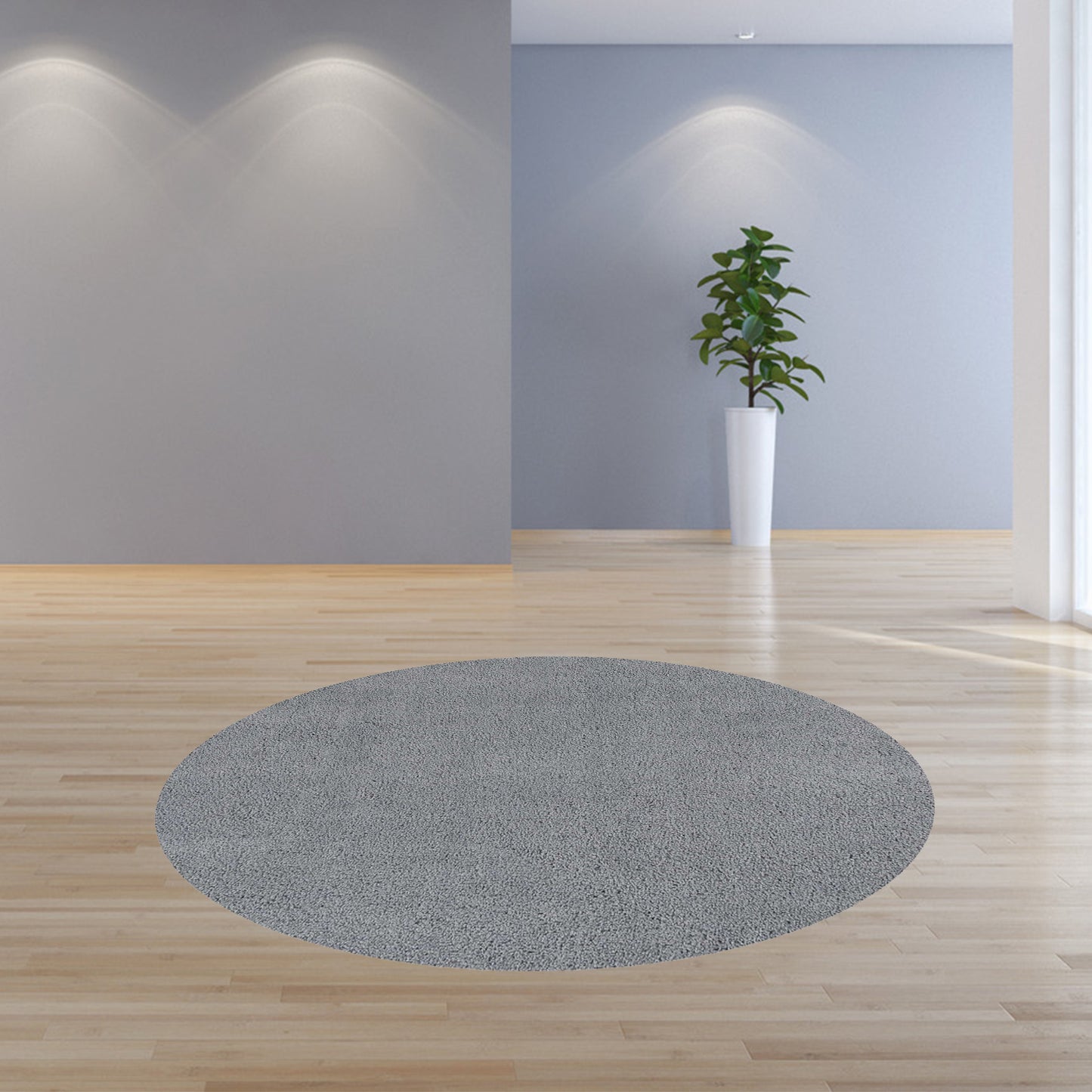 2' X 4' Polyester Grey Area Rug