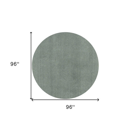 8' Slate Blue Hand Woven Round Rug