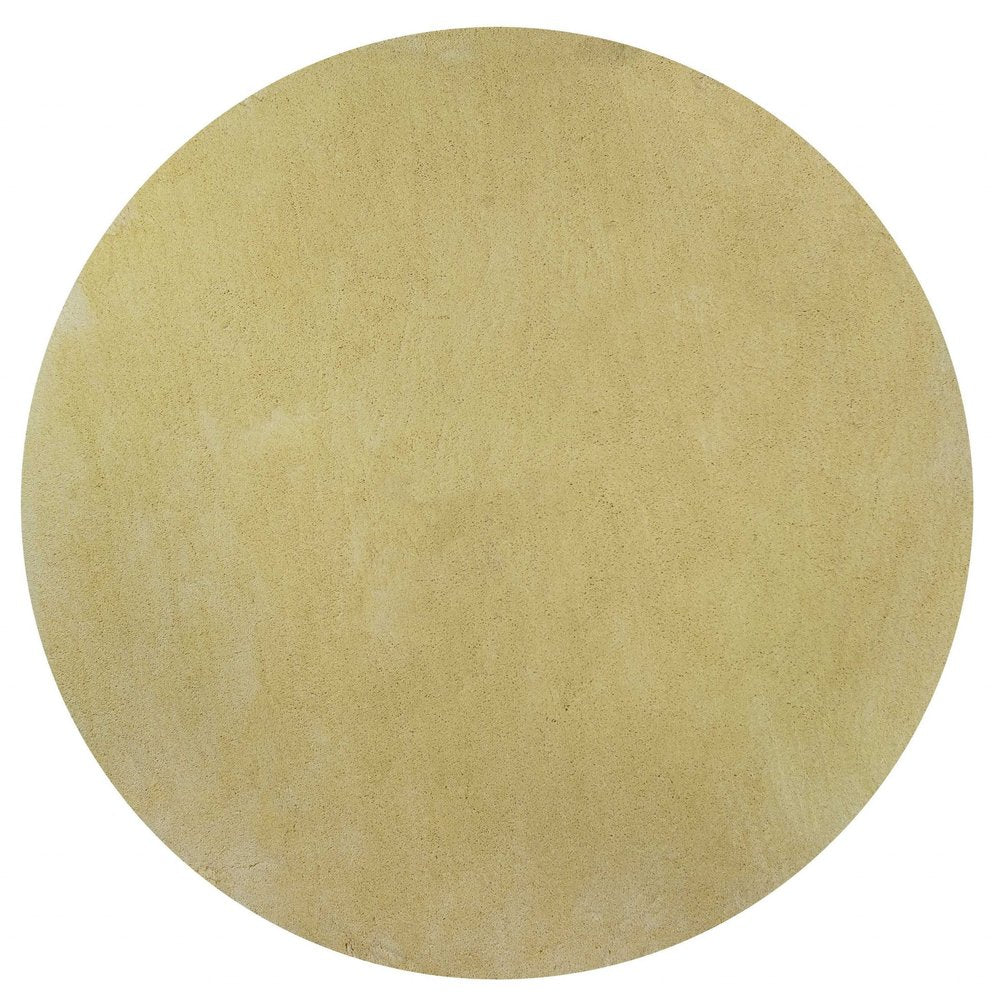 3' X 5' Canary Yellow Shag Hand Woven Area Rug