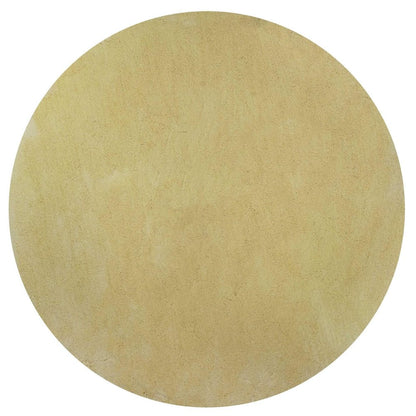 8' Canary Yellow Hand Woven Round Rug