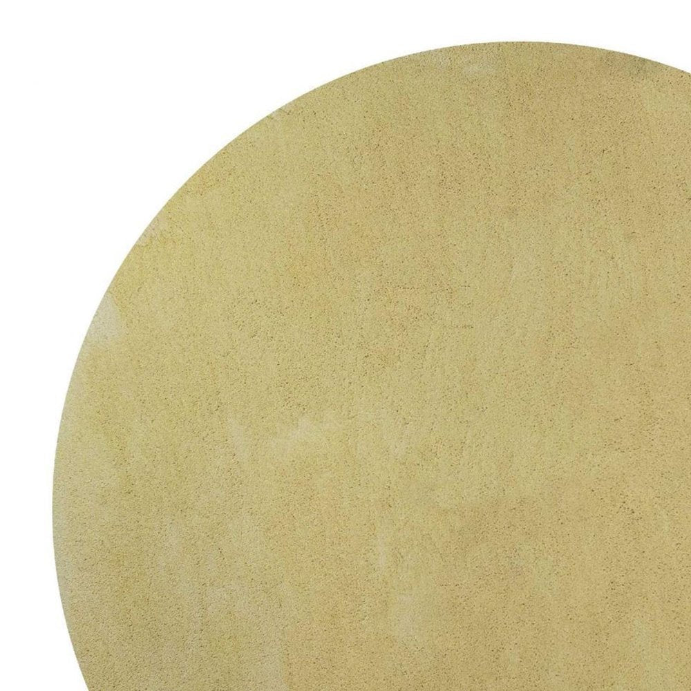 8' Canary Yellow Hand Woven Round Rug