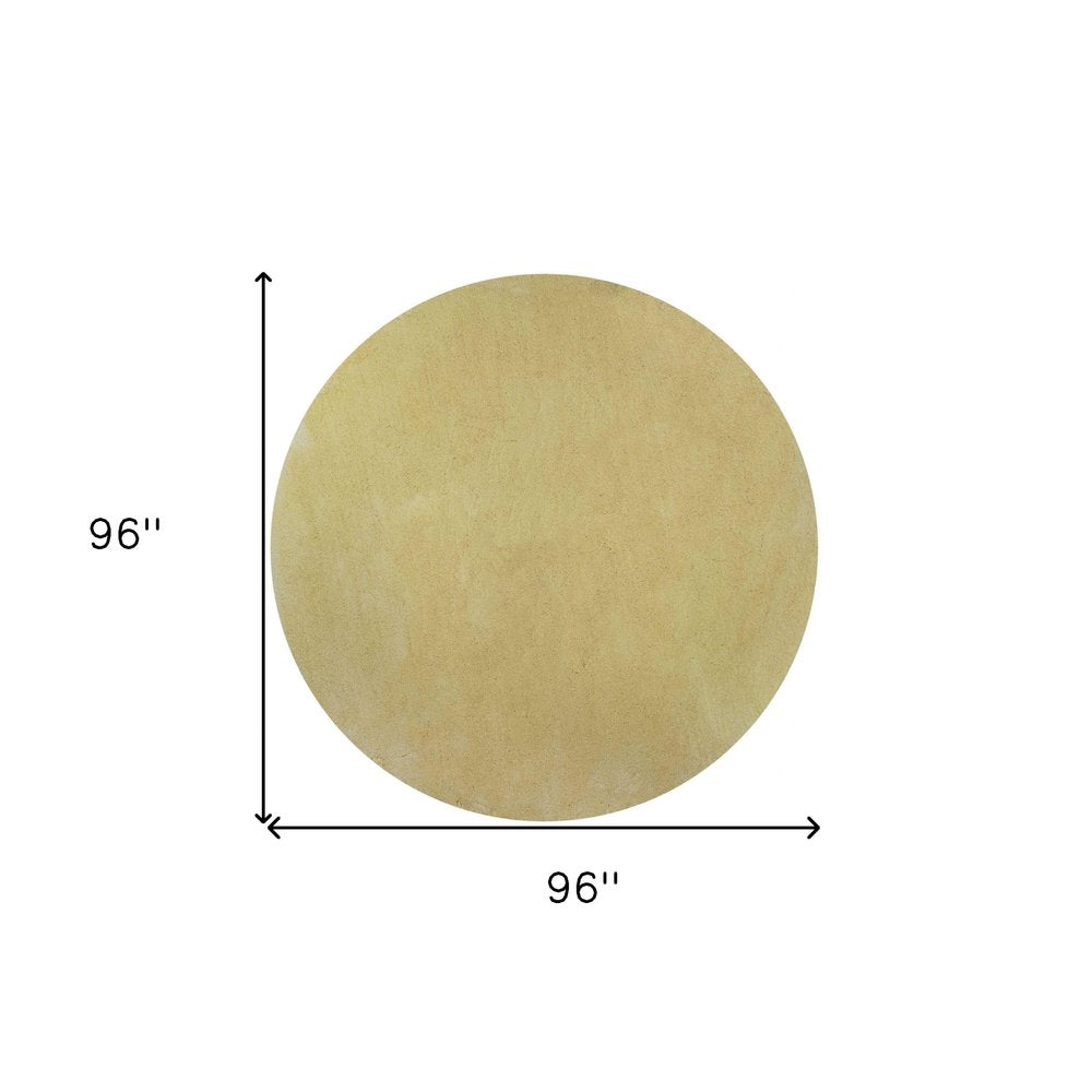3' X 5' Canary Yellow Shag Hand Woven Area Rug