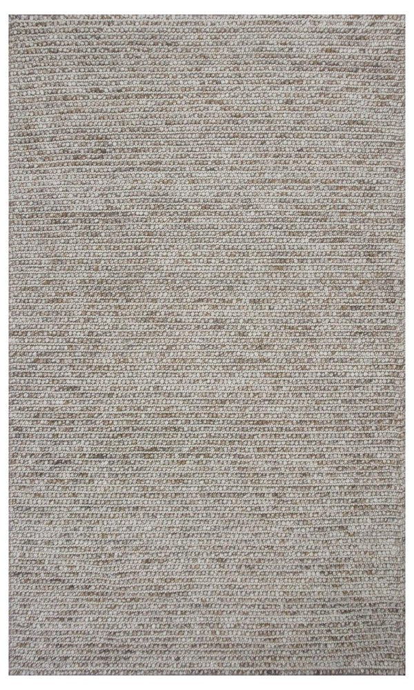 5' X 7' Natural Wool Hand Woven Area Rug