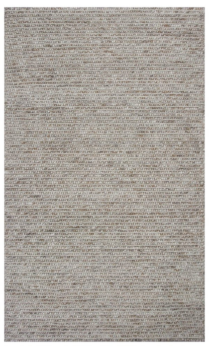 7' X 9' Natural Wool Hand Woven Area Rug
