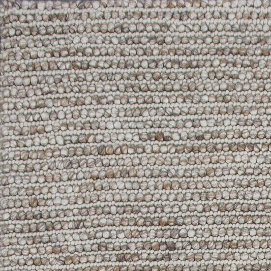 5' X 7' Natural Wool Hand Woven Area Rug